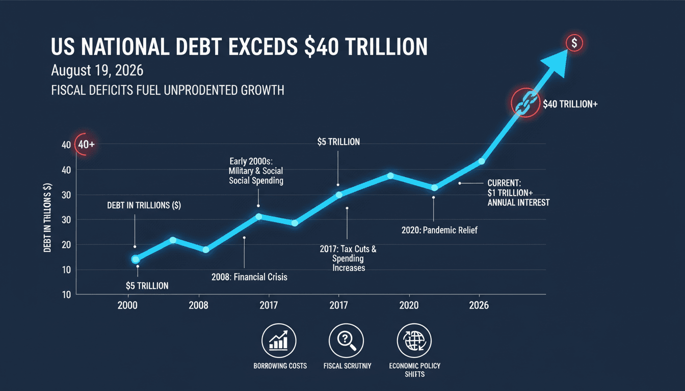 US National Debt Exceeds $40 Trillion Mark Amid Ongoing Fiscal Deficits