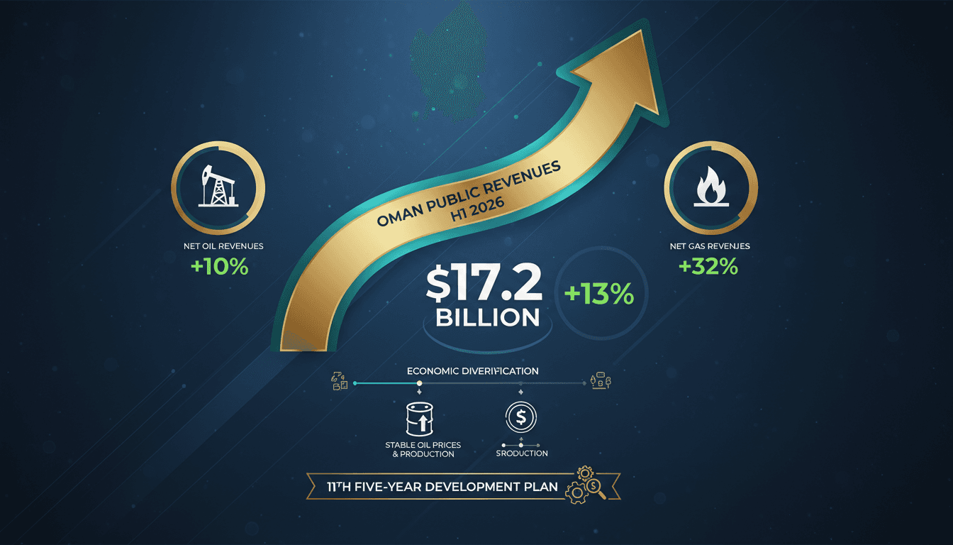 Oman Reports 13 Percent Increase in Public Revenues to $17.2 Billion in H1 2026