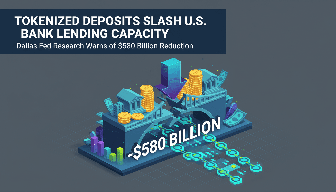 Infographic showing the impact of tokenized deposits on U.S. banks' lending capacity and maturity transformation.