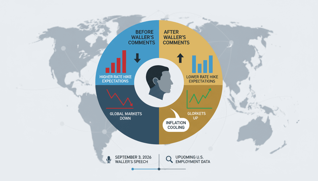 Infographic illustrating the impact of Federal Reserve comments on bond yields and stock markets.