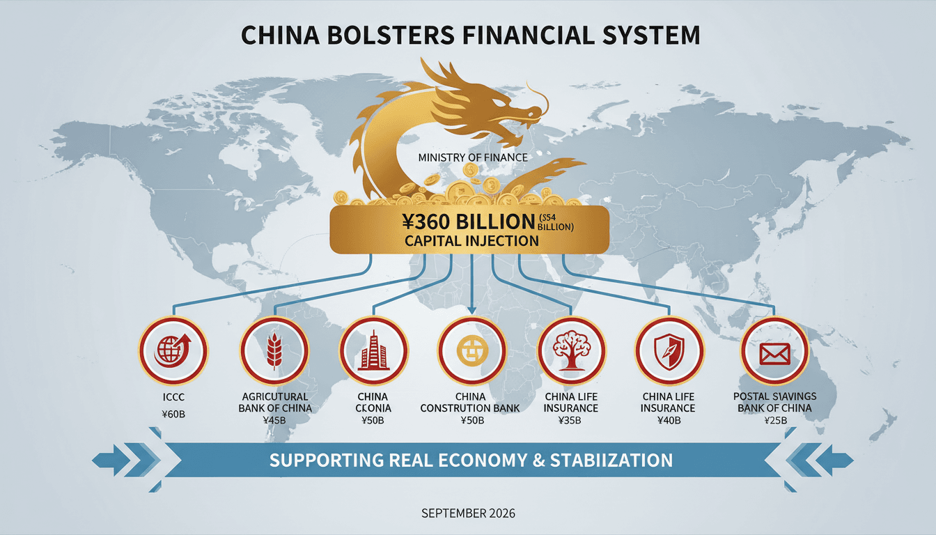 China Implements $54 Billion Capital Injection into State-Owned Financial Institutions