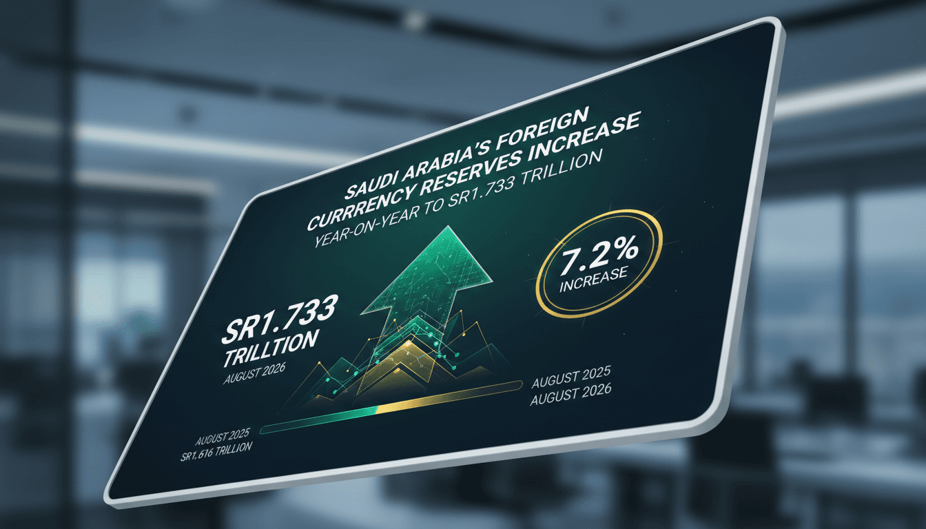 Infographic showing the rise of Saudi Arabia's foreign currency reserves to $462.15 billion in August 2026.
