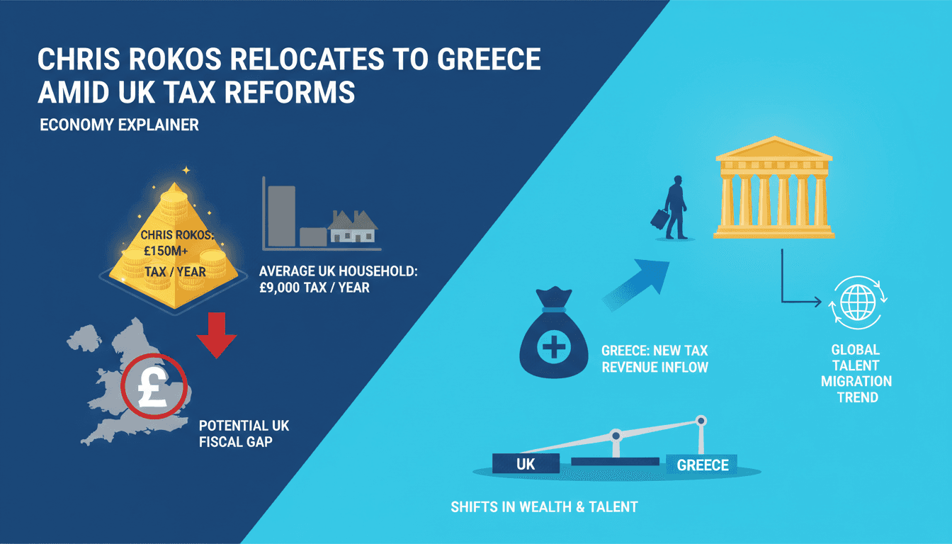 Chris Rokos relocating to Greece amid UK tax reforms, highlighting wealth migration trends.