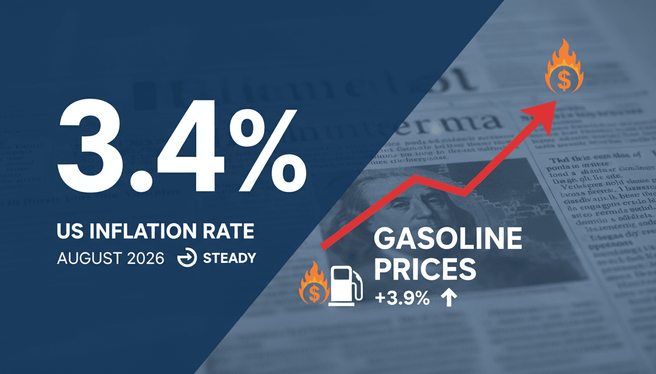 US inflation rate remains steady at 3.4% amid rising gasoline prices