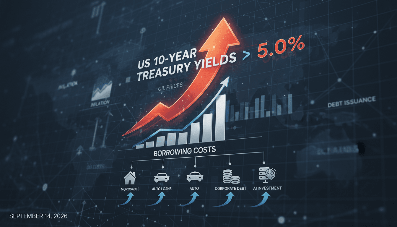 US 10-Year Treasury Yields Exceed 5% for First Time Since October 2023