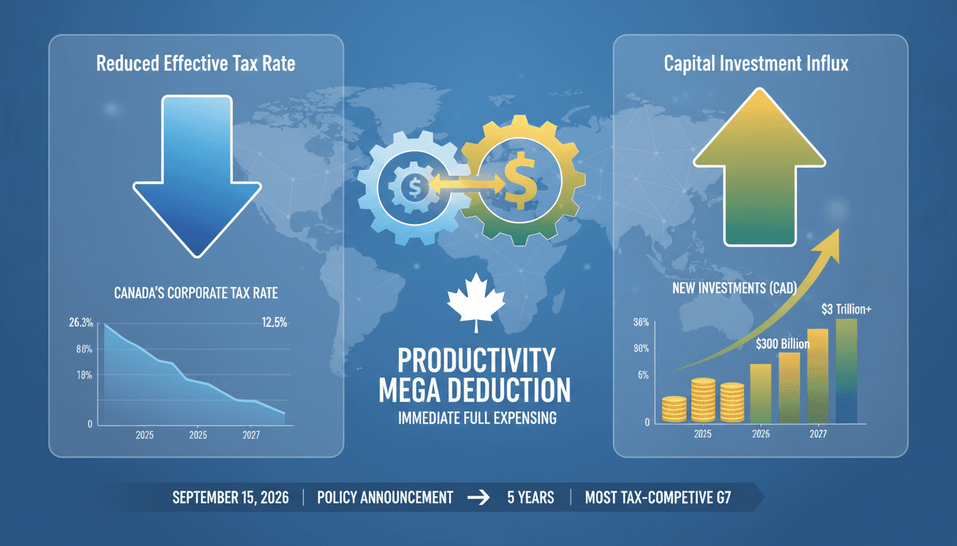 Canada Implements Permanent Productivity Mega Deduction for Capital Investments