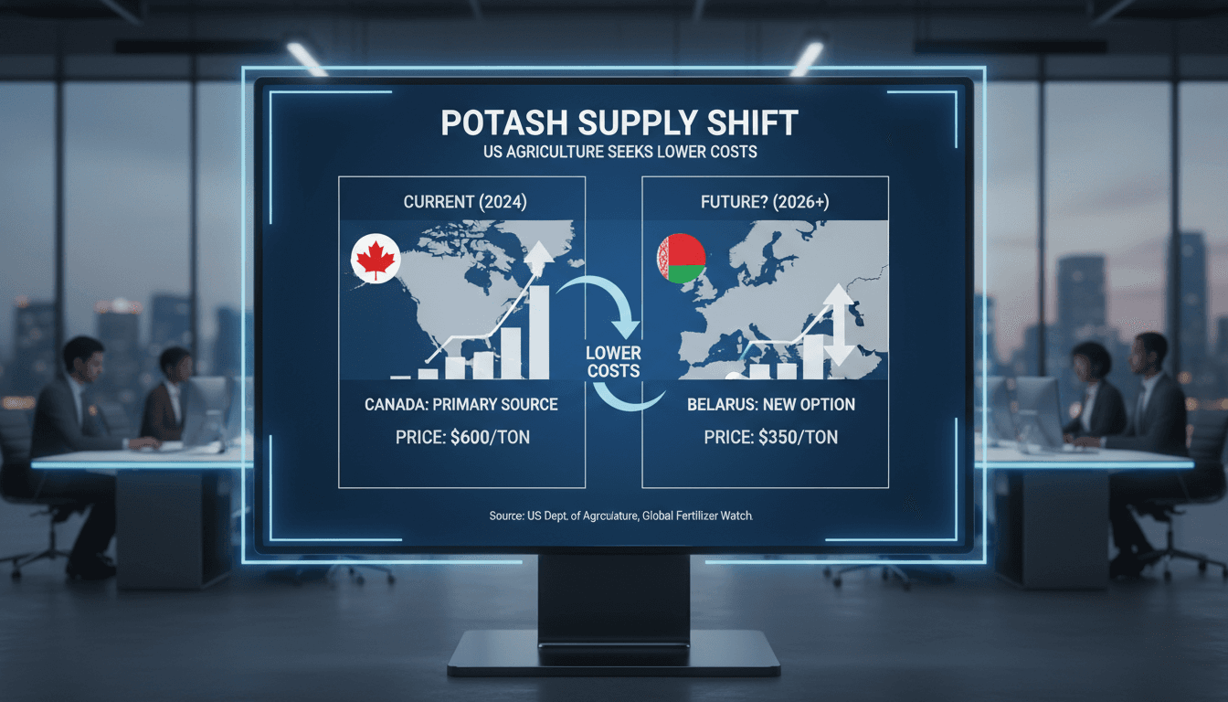 A visual representation of the potash supply chain and pricing dynamics in the US market.