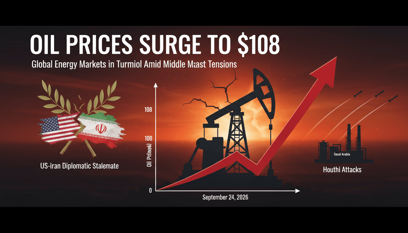 A graph illustrating the rise in oil prices due to geopolitical tensions and supply disruptions.