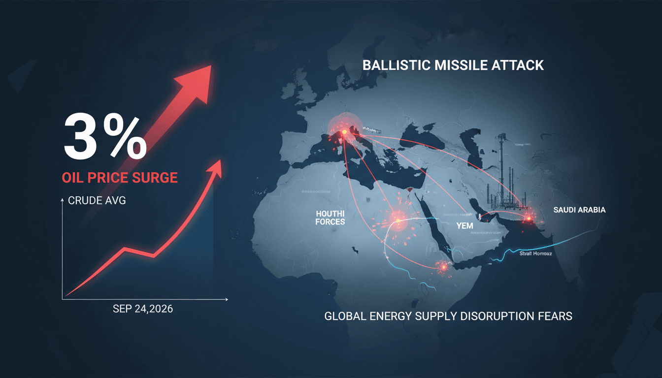 Houthi Missile Attack on Saudi Arabia Causes 3% Surge in Oil Prices