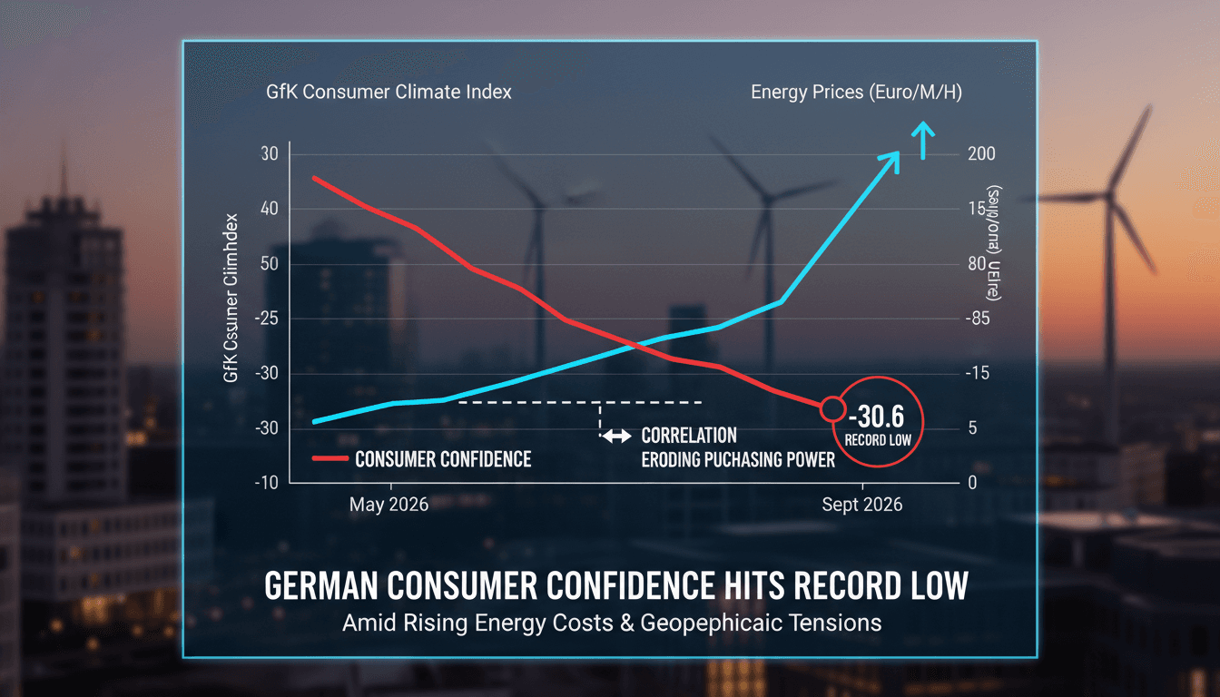 German Consumer Confidence Index Hits Record Low Amid Rising Energy Costs