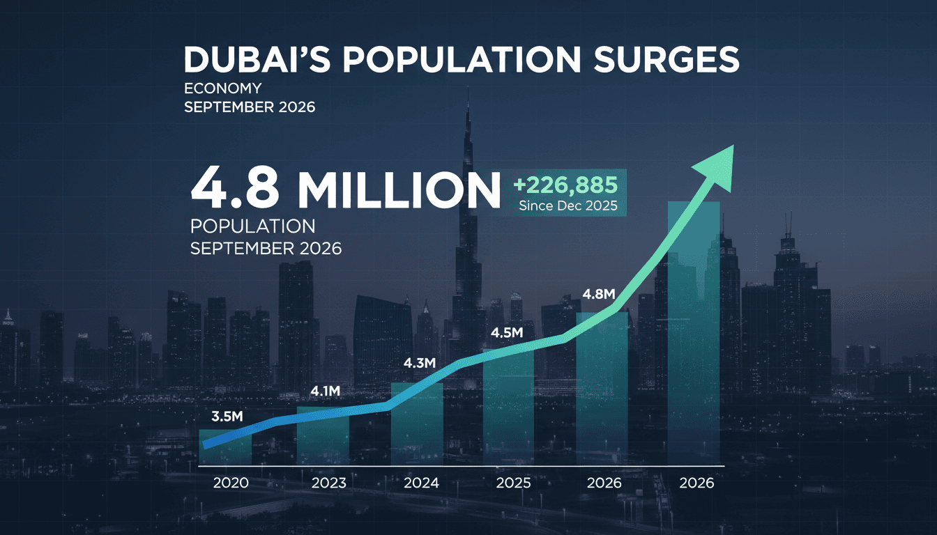Dubai's Population Surges to 4.8 Million in September 2026
