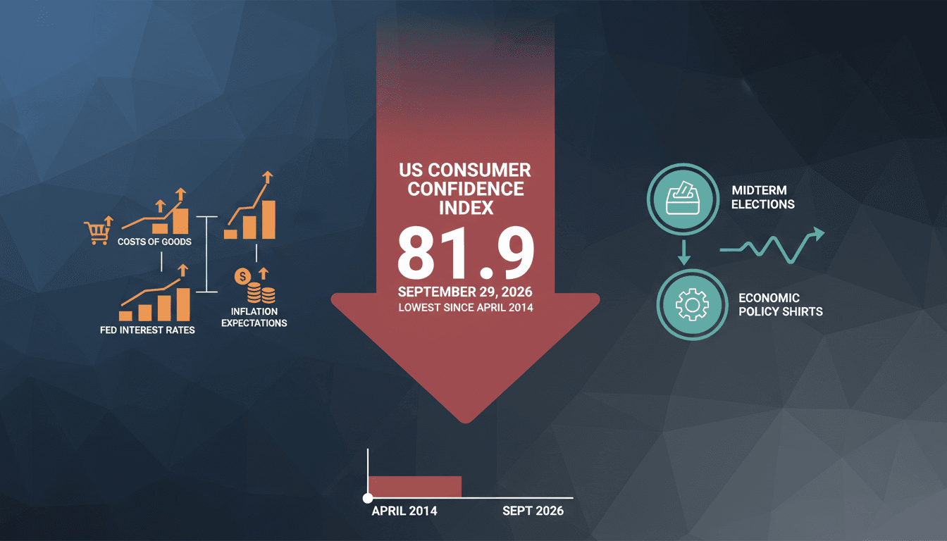 US Consumer Confidence Index Drops to Lowest Level Since April 2014