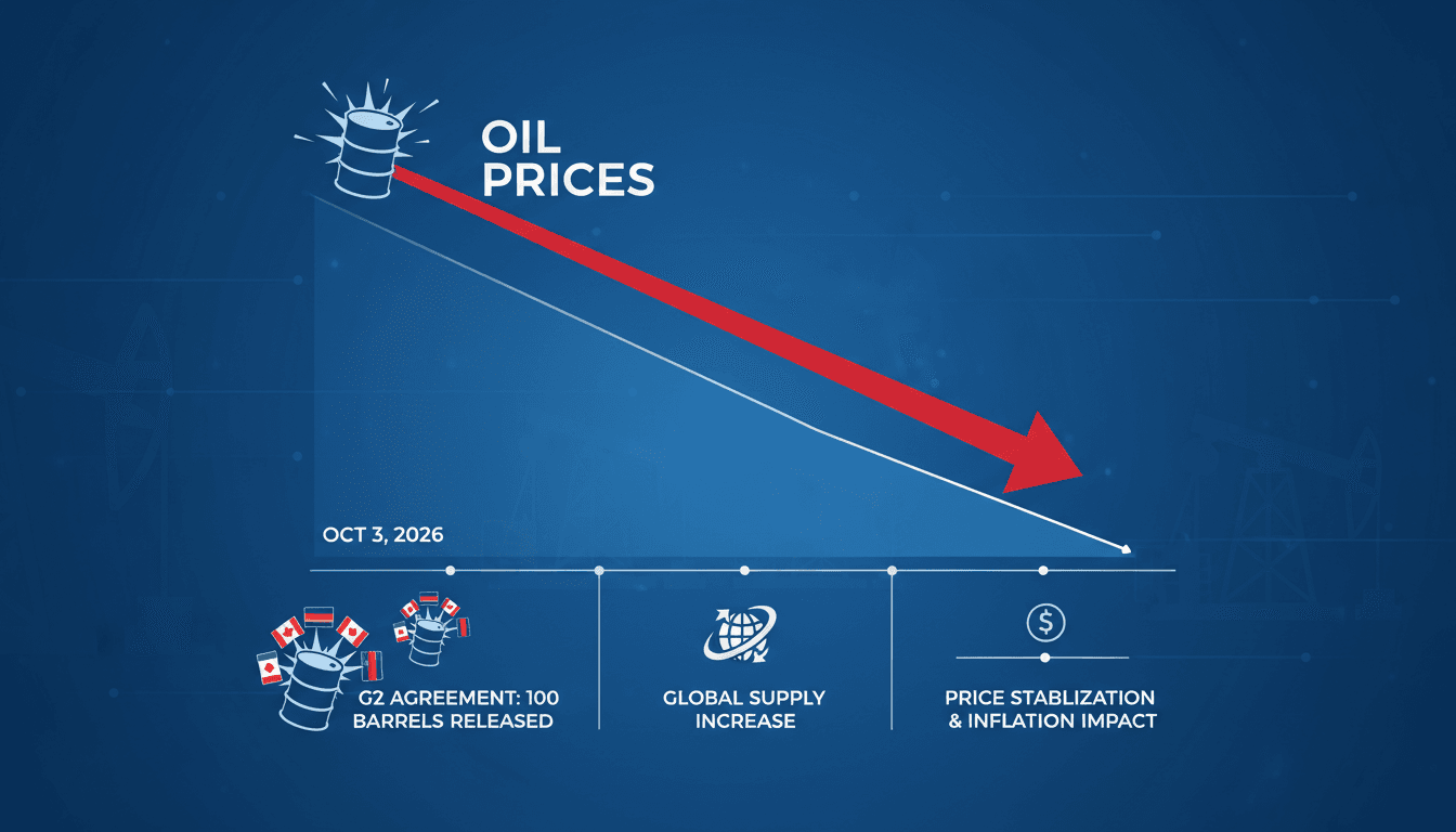 G7 Nations Agree to Release 100 Million Barrels from Strategic Reserves to Stabilize Oil Prices