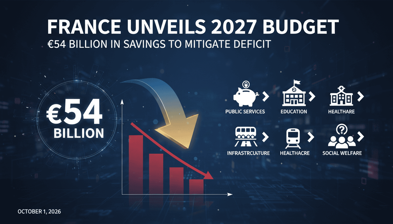 France Unveils 2027 Budget Aiming for €54 Billion in Savings to Mitigate Deficit
