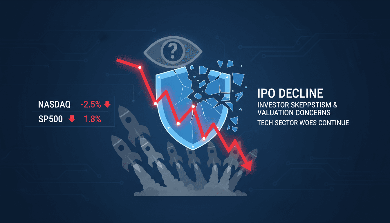 A visual representation of Wall Street IPO activity trends and investor sentiment shifts.