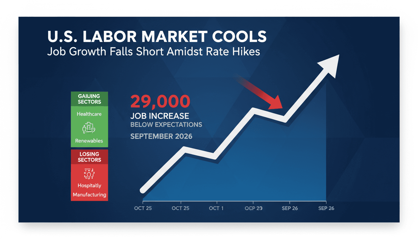 U.S. September 2026 Employment Report Shows 29,000 Job Increase Below Expectations