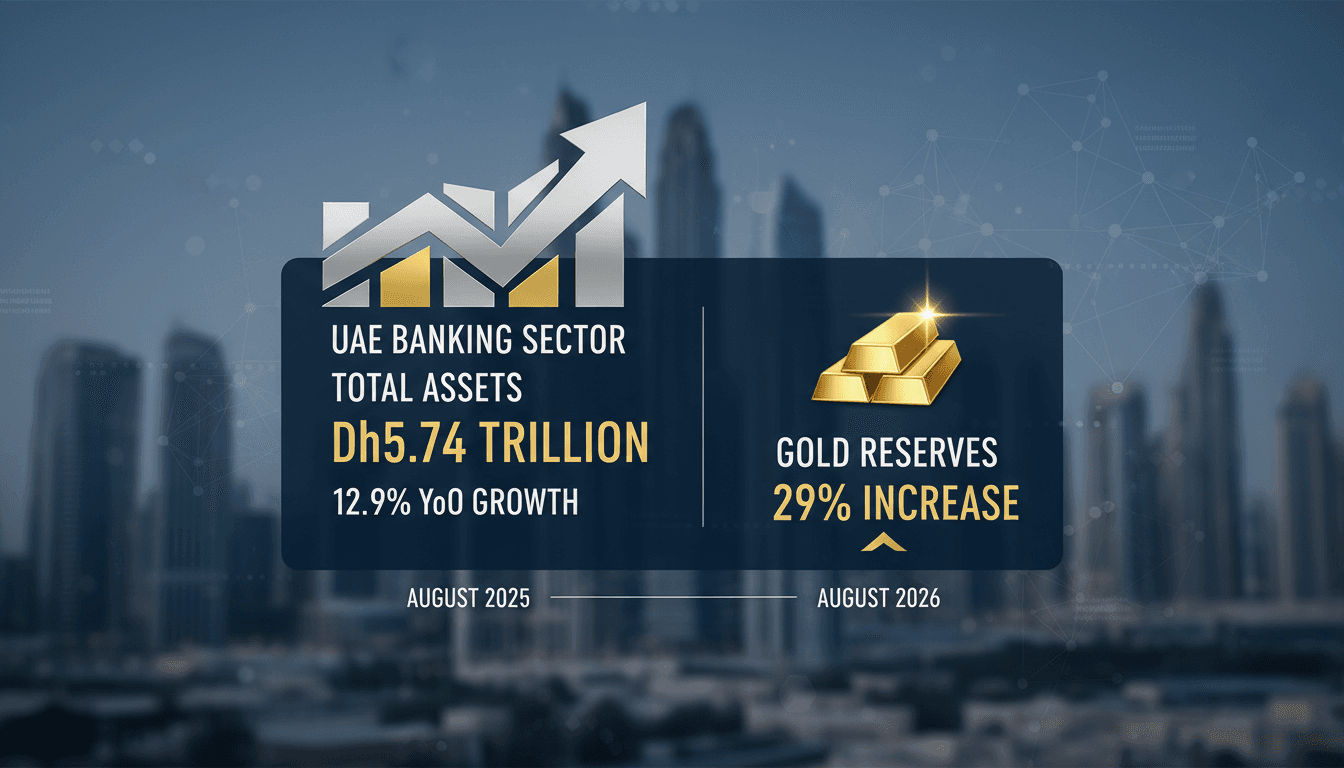 UAE Banking Sector Reaches Dh5.74 Trillion in Assets with Significant Gold Reserve Growth
