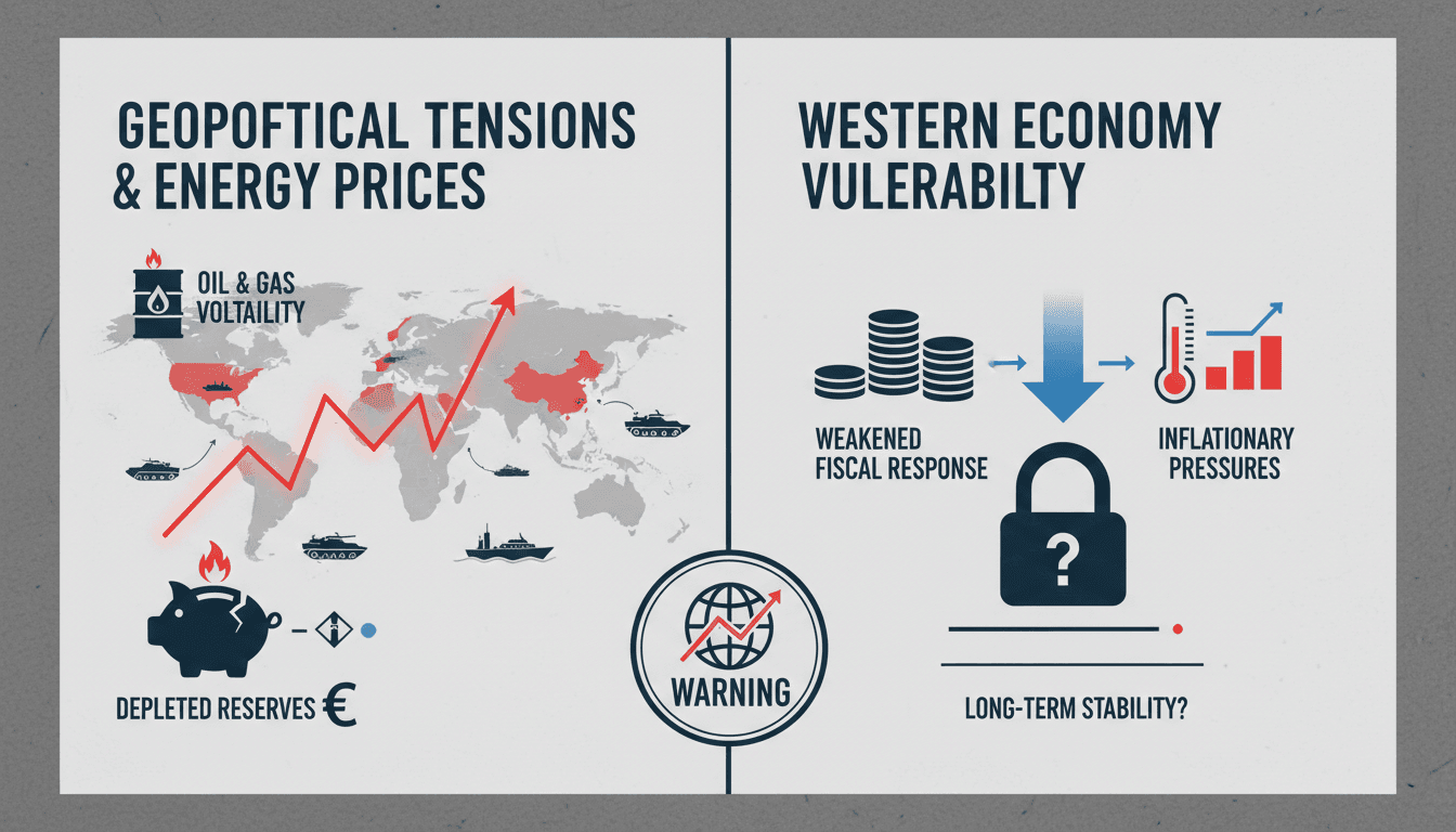 Infographic showing the impact of geopolitical events on energy price volatility in Western economies.