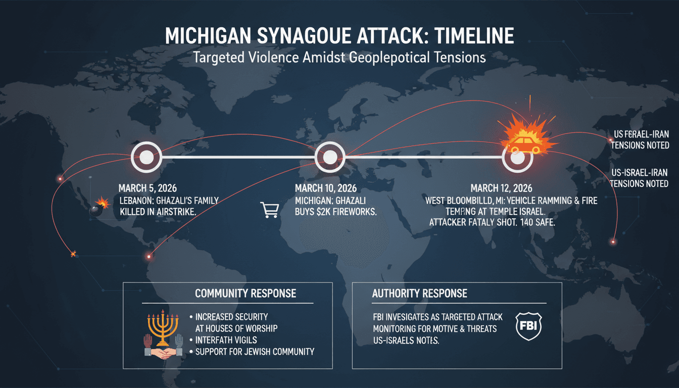 Michigan synagogue attacker bought fireworks two days before vehicle ramming