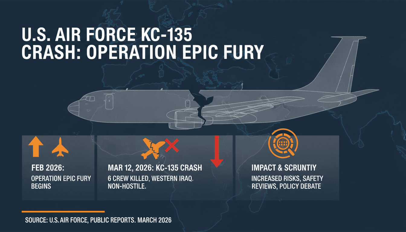 U.S. Air Force KC-135 Stratotanker crashes in Iraq during Operation Epic Fury