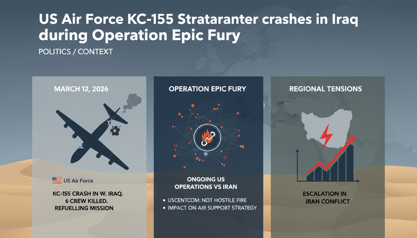 US Air Force KC-135 Stratotanker crashes in Iraq during Operation Epic Fury