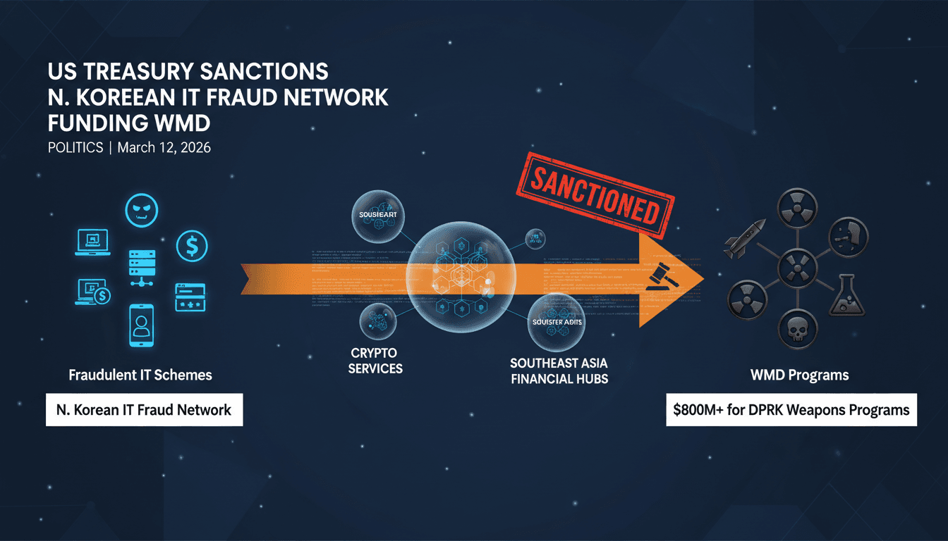 US Treasury Sanctions North Korean IT Fraud Network Funding WMD Programs