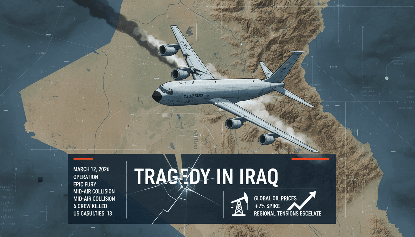 U.S. Air Force KC-135 Stratotanker crashes in Iraq after midair collision during Operation Epic Fury