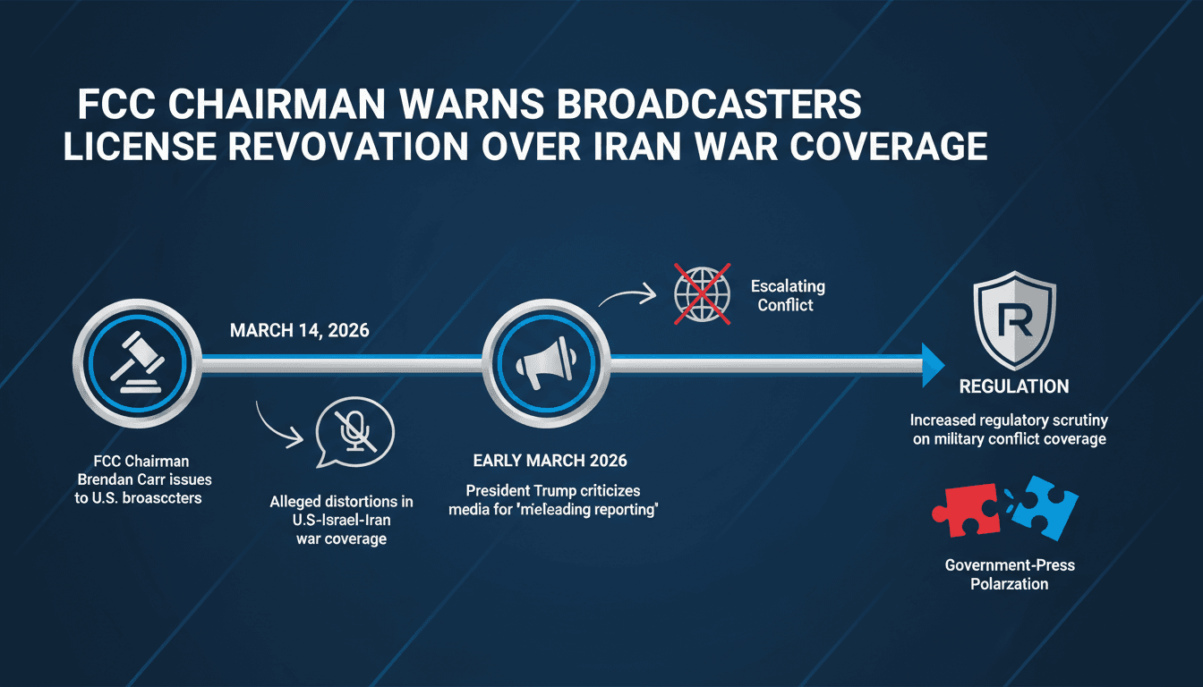 FCC Chairman Warns Broadcasters of License Revocation Over Iran War Coverage
