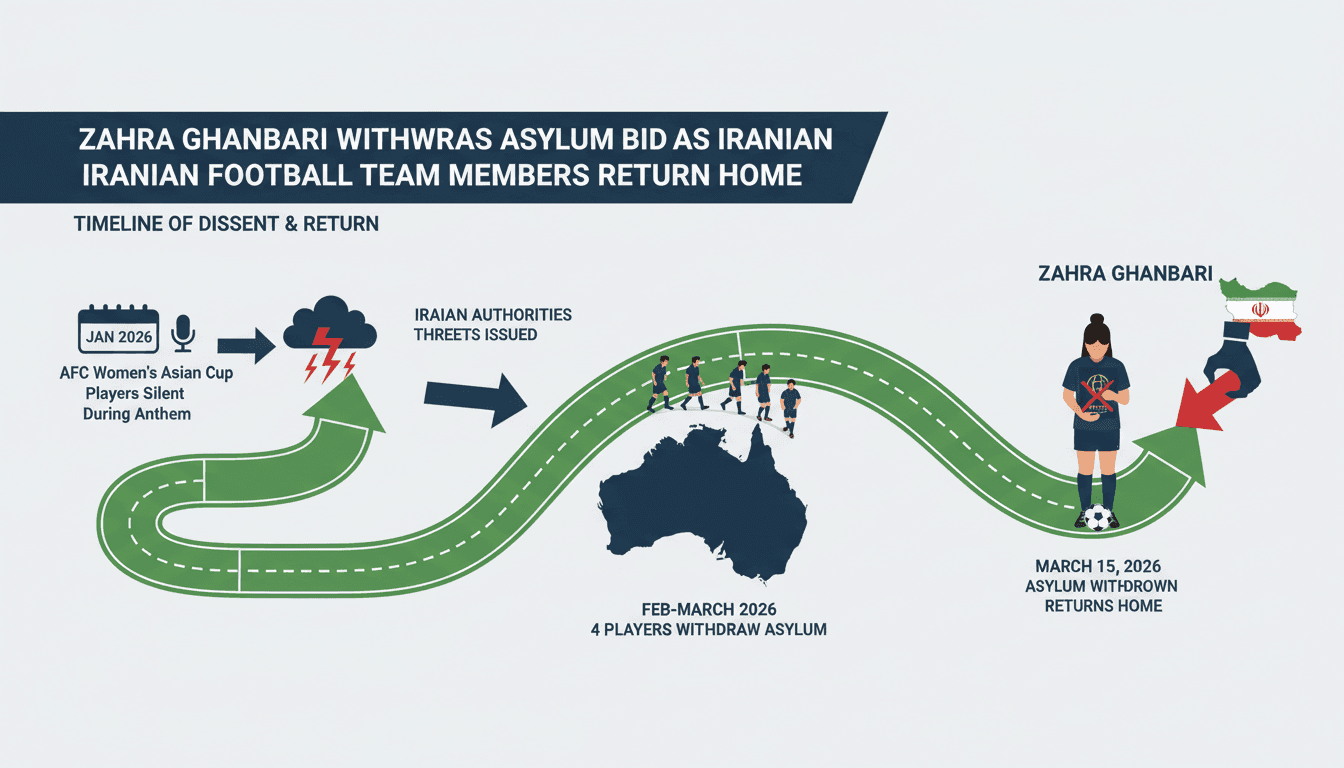Zahra Ghanbari Withdraws Asylum Bid as Iranian Football Team Members Return Home
