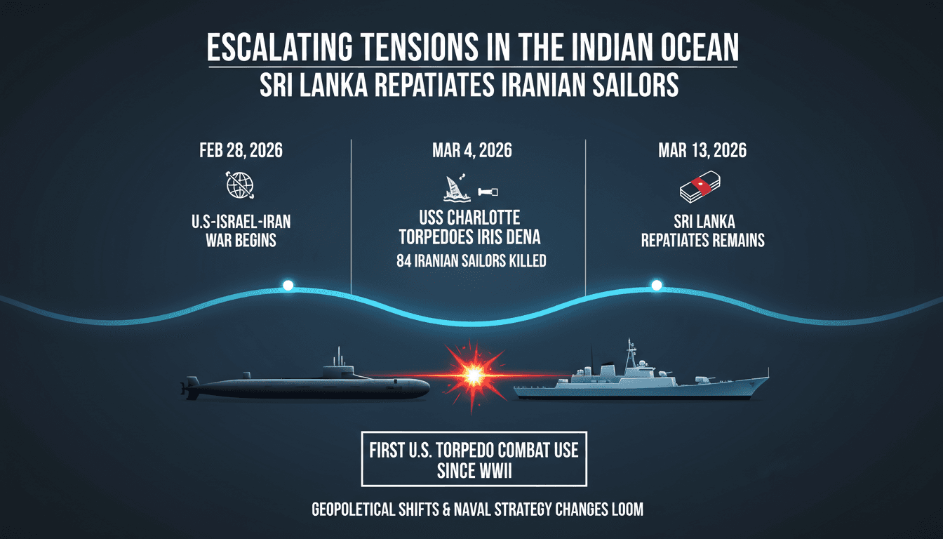 Sri Lanka repatriates remains of 84 Iranian sailors killed in U.S. submarine attack