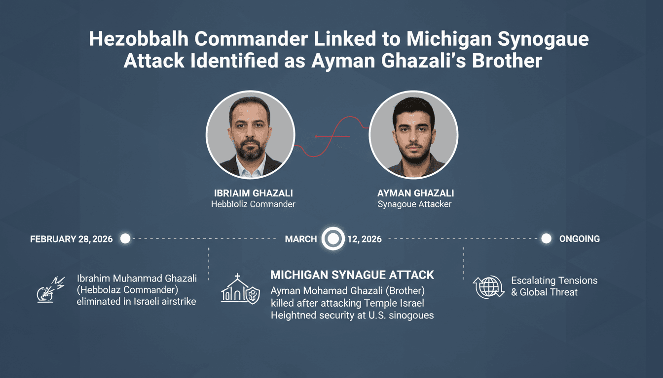 Hezbollah Commander Linked to Michigan Synagogue Attack Identified as Ayman Ghazali's Brother