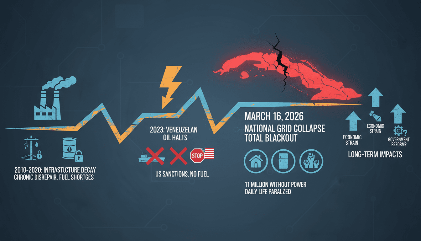 Cuba's National Electrical Grid Collapses Causing Nationwide Blackout