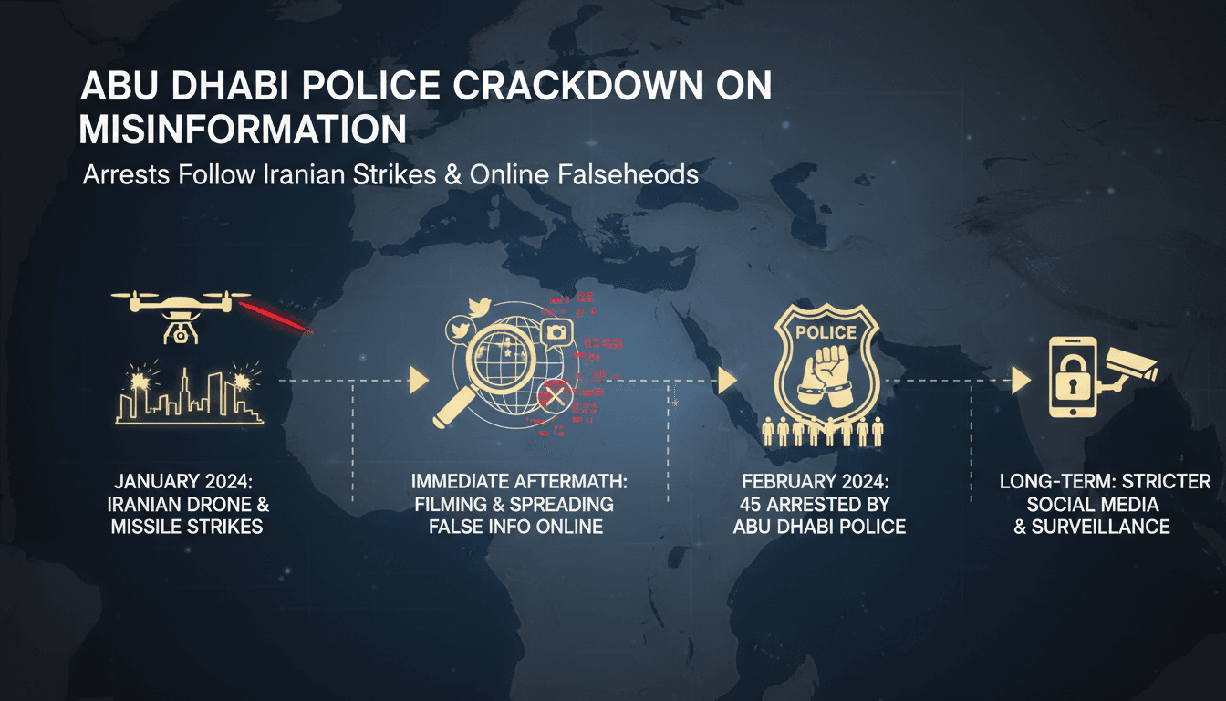 Abu Dhabi Police Arrest 45 for Filming and Spreading Misinformation During Iranian Strikes