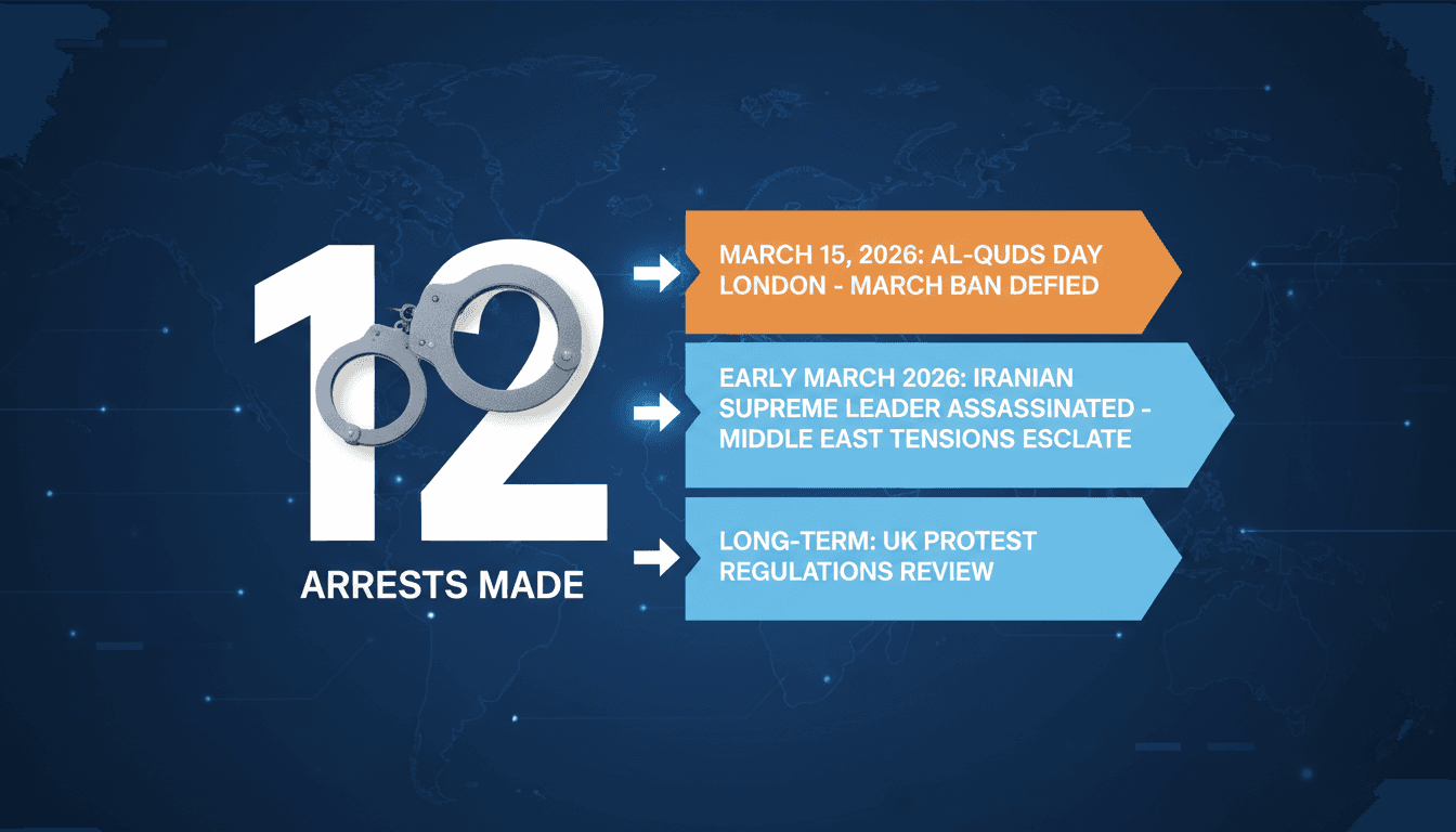 Twelve Arrests Made at Pro-Palestinian Al-Quds Day Rally in London