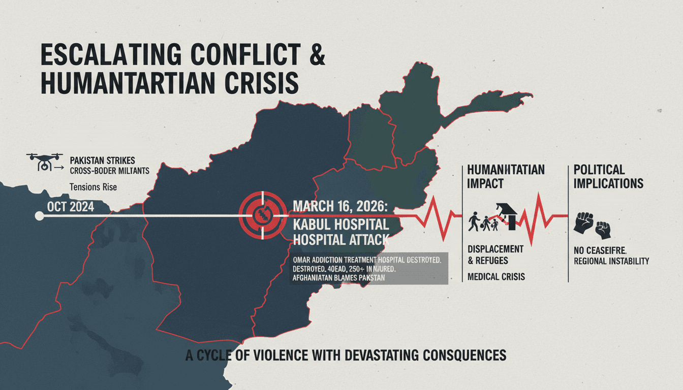 Pakistani Airstrikes Target Kabul Hospital Amid Ongoing Conflict
