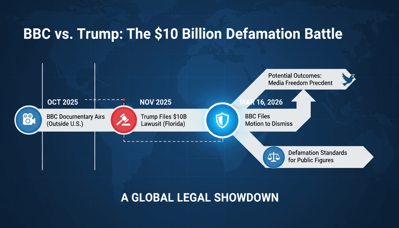 BBC Seeks Dismissal of Trump's $10 Billion Defamation Lawsuit in Florida
