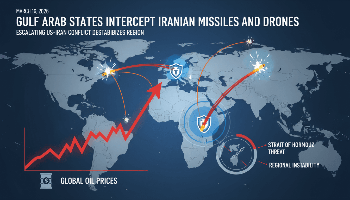 Gulf Arab States Intercept Iranian Missiles and Drones Amid Escalating US-Iran Conflict