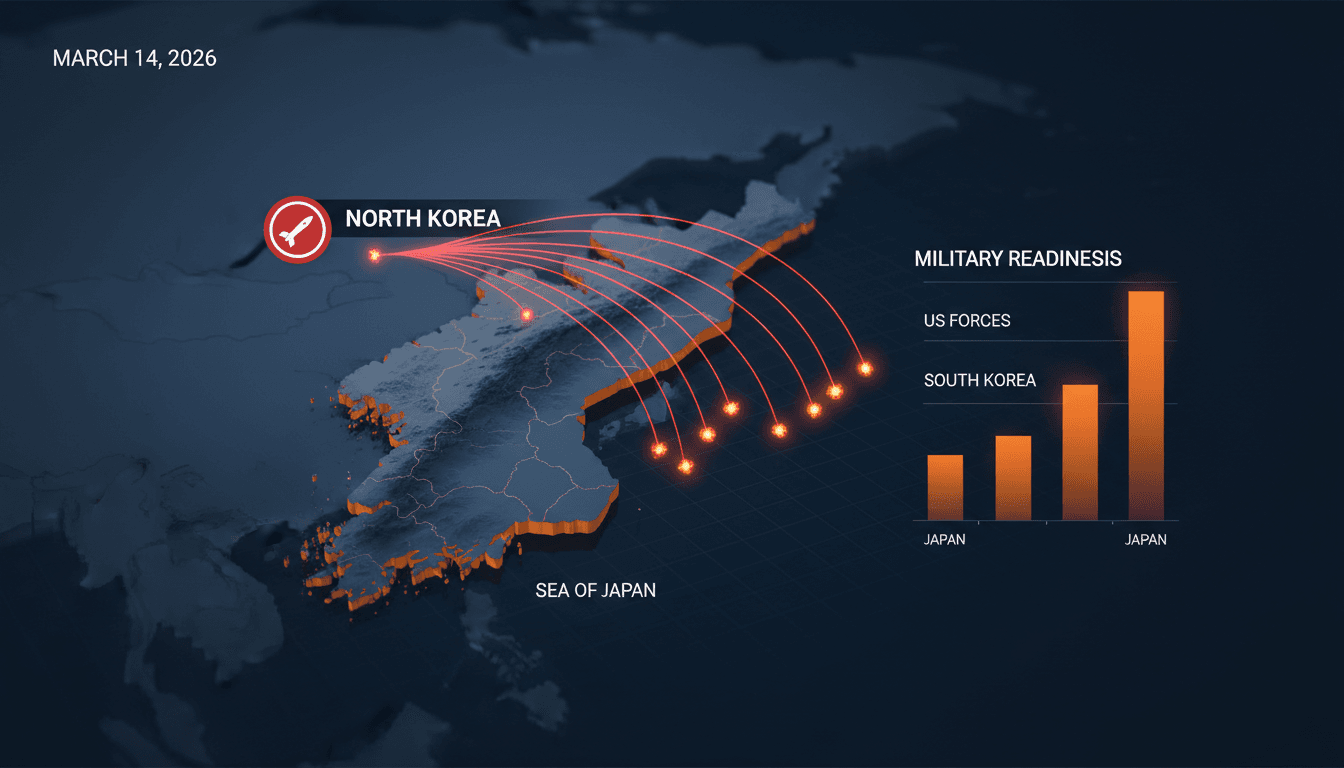 North Korea Fires Ten Ballistic Missiles in Response to US-South Korea Military Drills