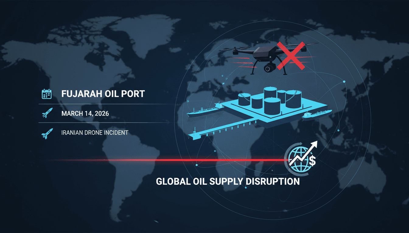 Fujairah Oil Port in UAE Halts Operations After Iranian Drone Incident