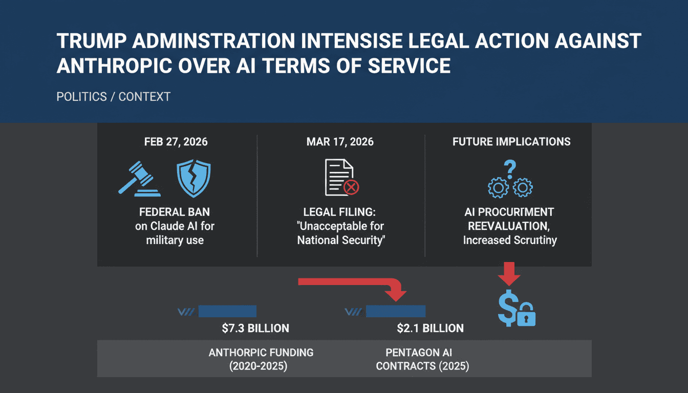 Trump Administration Intensifies Legal Action Against Anthropic Over AI Terms of Service