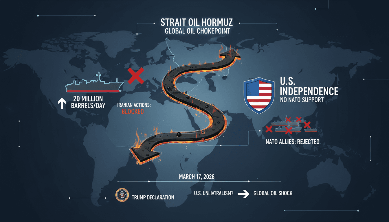Trump Asserts U.S. Independence in Strait of Hormuz Security Amid NATO Rejections
