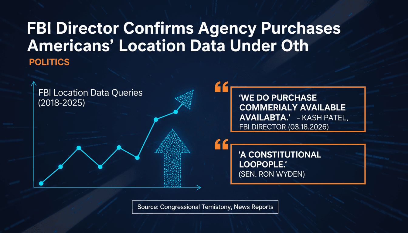 FBI Director Confirms Agency Purchases Americans' Location Data Under Oath