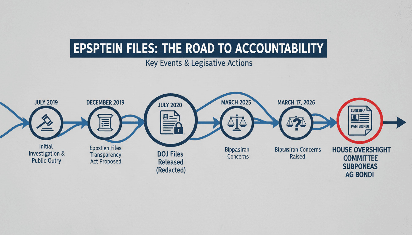 House Oversight Committee Subpoenas Attorney General Pam Bondi Over Epstein Files Management