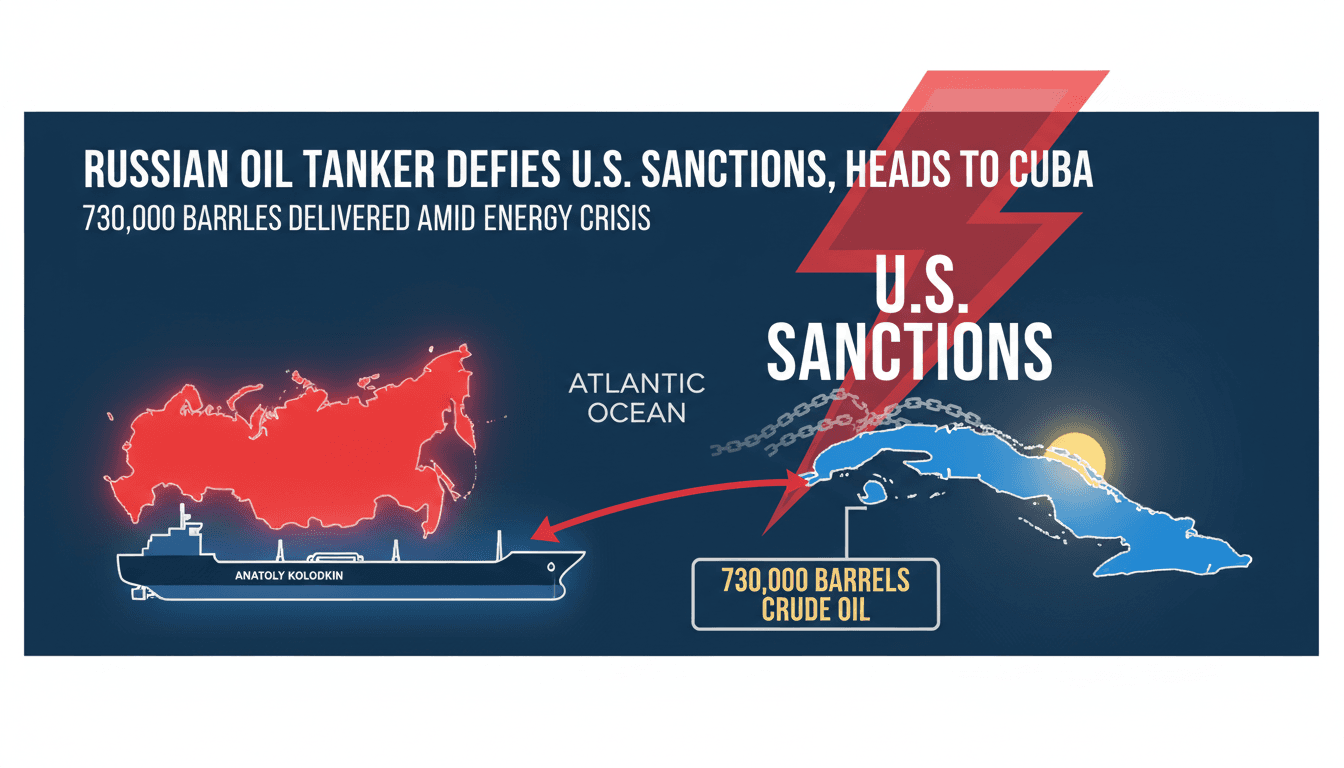 Russian Oil Tanker Delivers 730,000 Barrels to Cuba Amid U.S. Sanctions