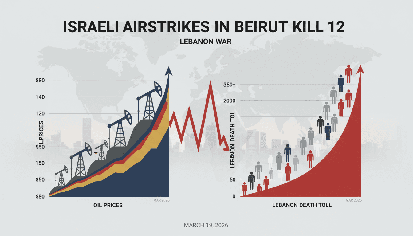 Israeli Airstrikes in Central Beirut Kill 12 Amid Ongoing Lebanon War
