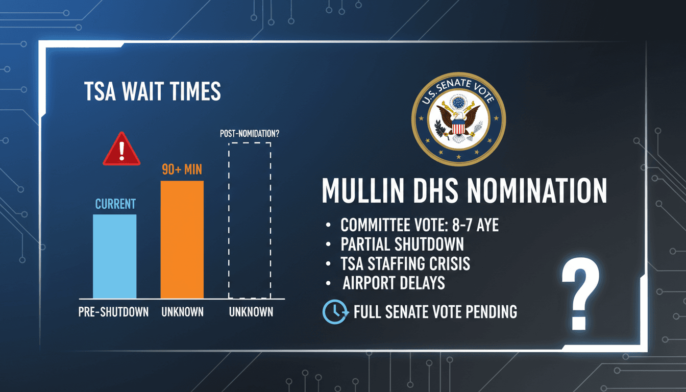 U.S. Senate Advances Markwayne Mullin's DHS Secretary Nomination Amid TSA Staffing Crisis