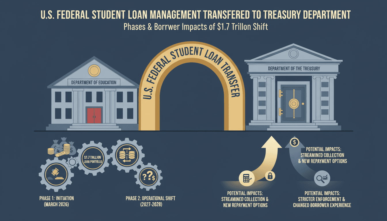 U.S. Federal Student Loan Management Transferred to Treasury Department