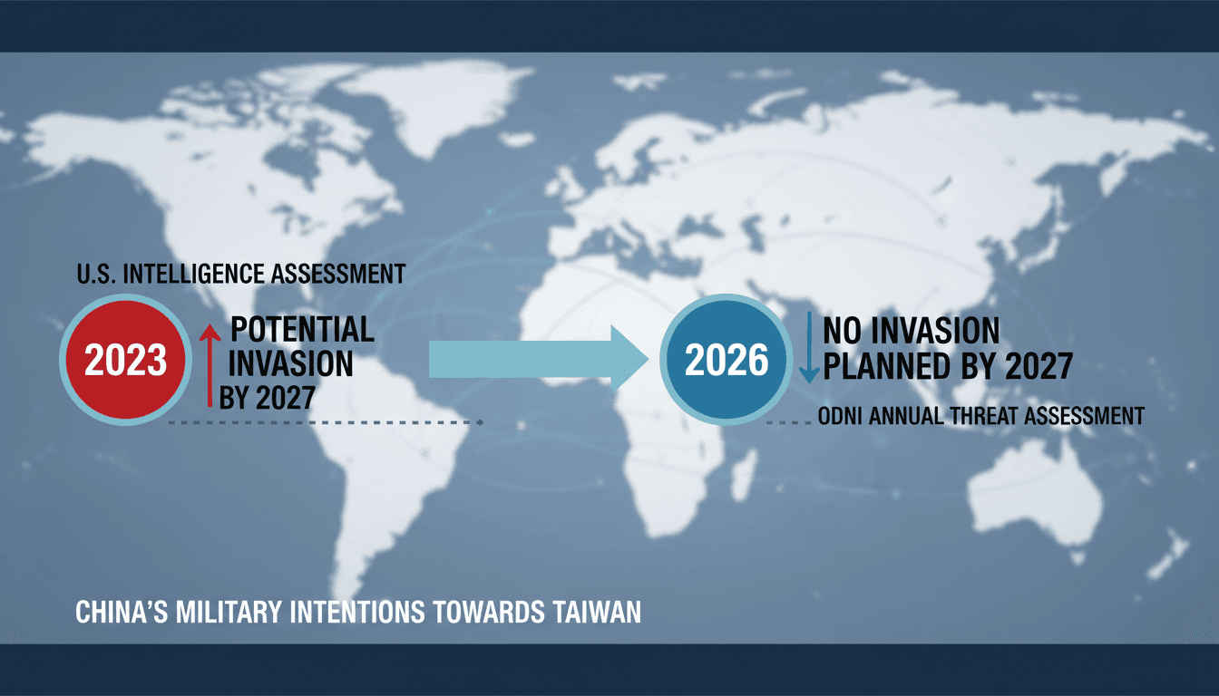 U.S. Intelligence Report Confirms No Plans for Chinese Invasion of Taiwan by 2027