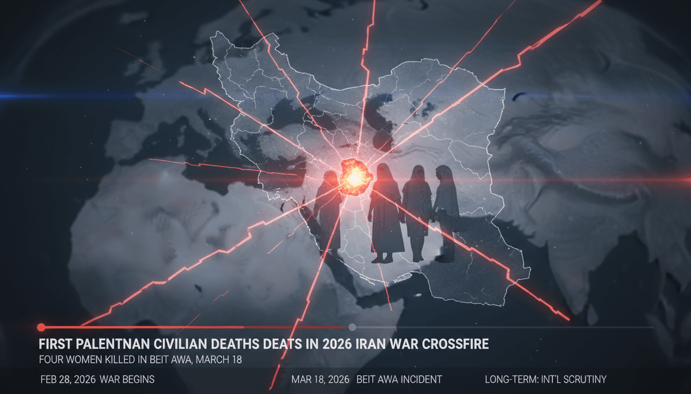 First Palestinian Civilian Deaths Reported in 2026 Iran War Crossfire