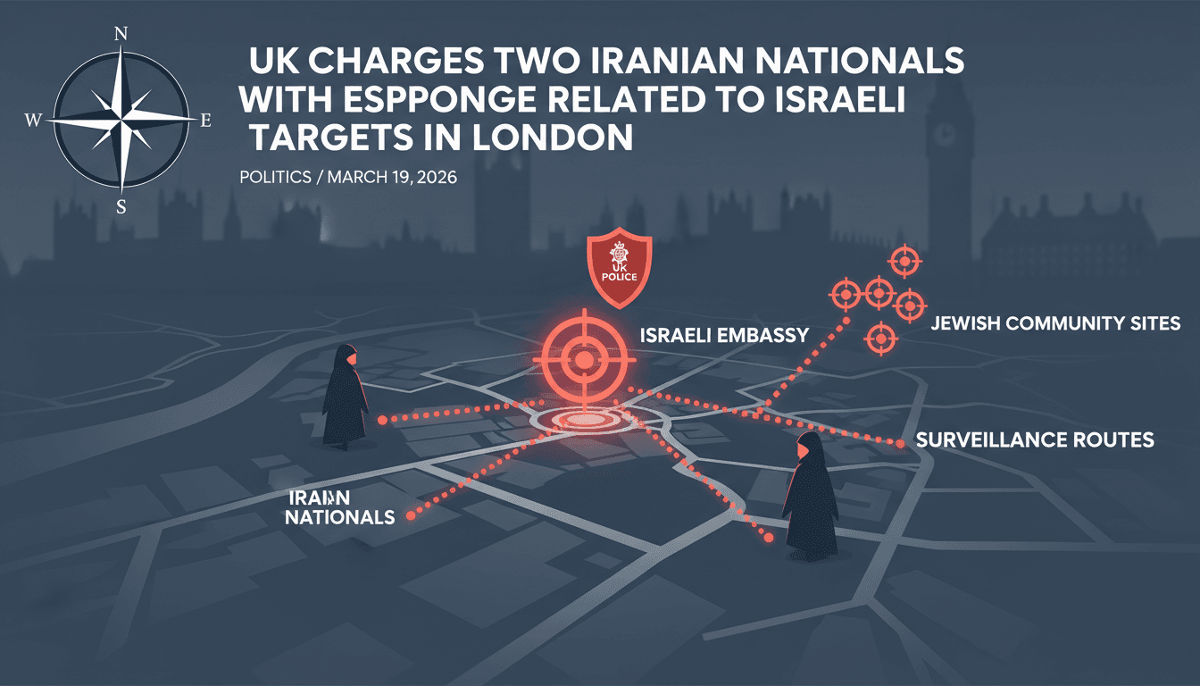 UK Charges Two Iranian Nationals with Espionage Related to Israeli Targets in London